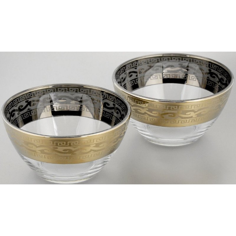 Набор салатников 2шт Гусь Хрустальный Версаче (GE08-1542)