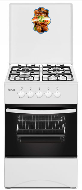 Плита газовая FERRE G5040-DW чугунная решетка