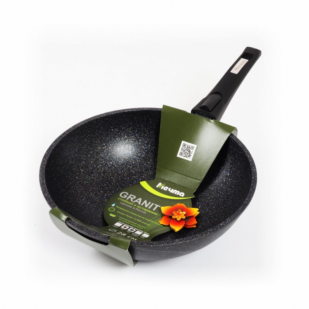 Сковорода-вок Мечта гранит star 078803 28см. съемн.ручк