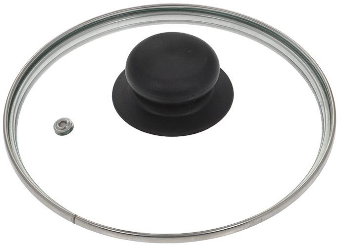 Крышка стекл.Gtl20110 20см.пластик.ручка Jarko