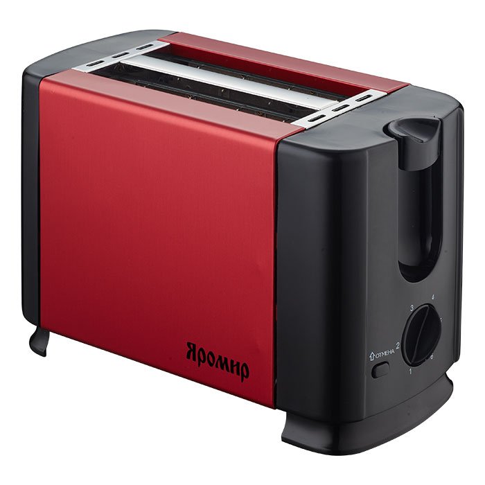 Тостер Яромир ЯР-602 красный с черным