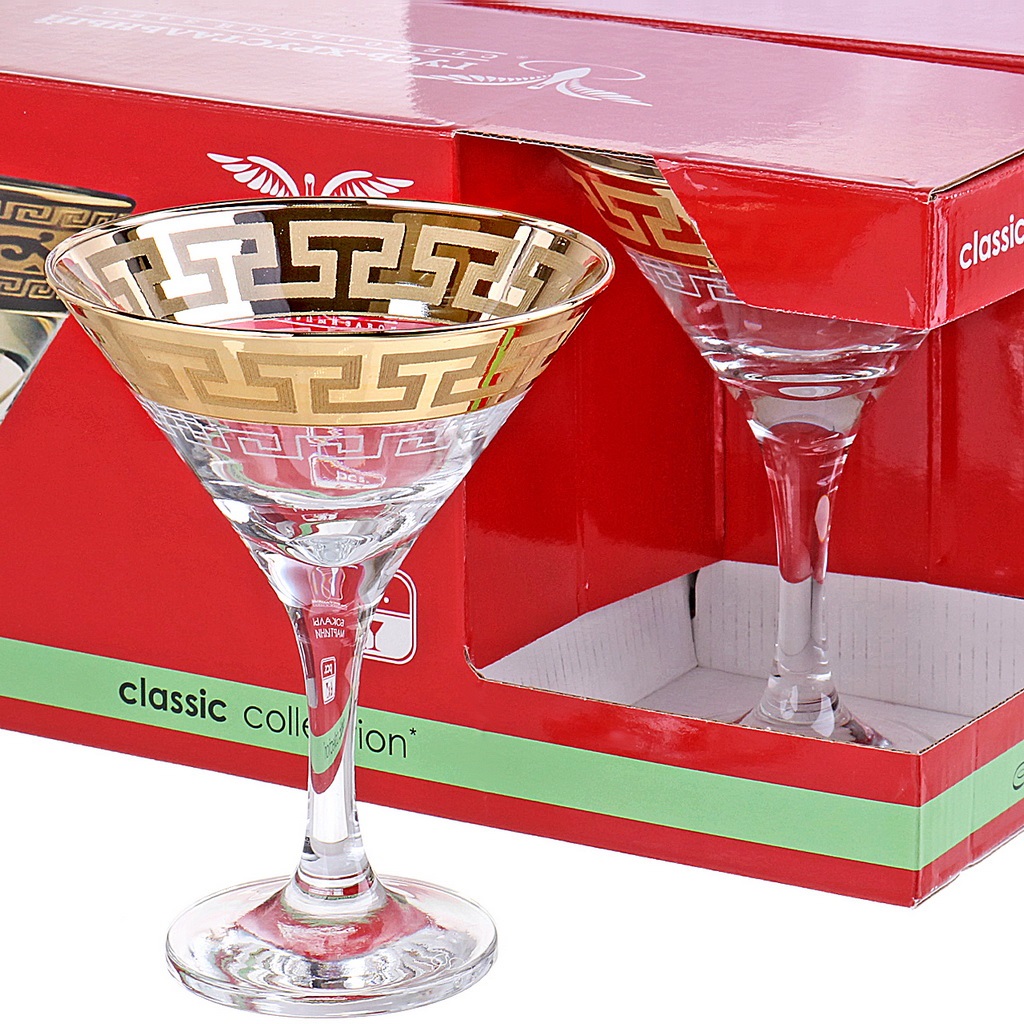 Бокалы для мартини 170мл "Греческий узор" Гусь-Хрустальный EAV03-410