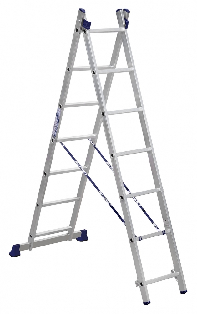 Лестница Stairs AL207 2-х секционная алюминиевая