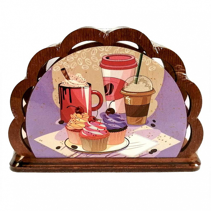 Салфетница 12×8×4 см Delta Б-33 Кофе