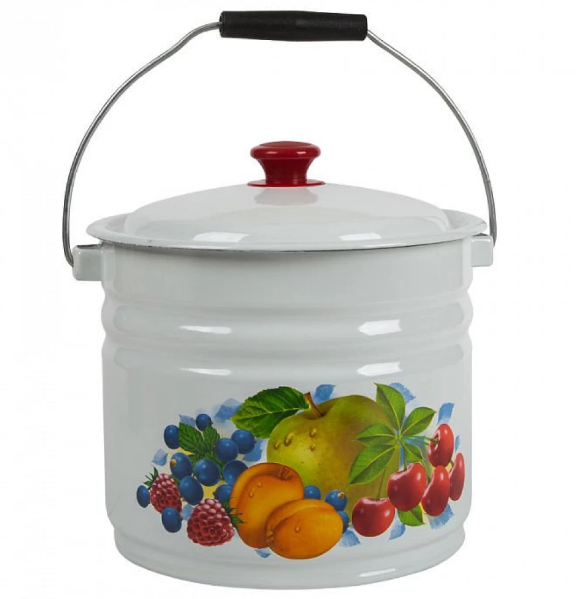 Ведро с крышкой 12л КМК 41204 242/6 белое