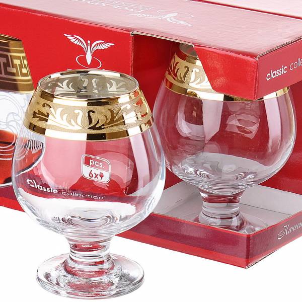 Набор 6 бокалов для бренди Русский узор Гусь-Хрустальный EAV49-188