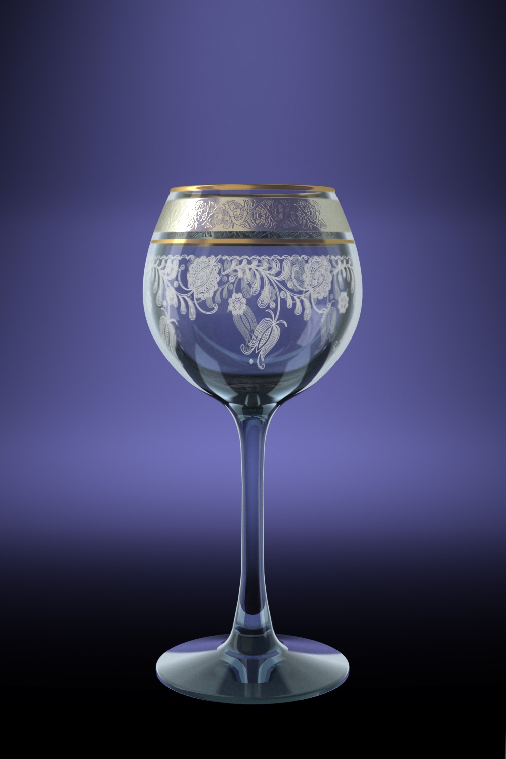 Набор 6 фужеров для вина 210мл "Эдем" с рисунком"Нежность" Гусь-Хрустальный TL34-1689