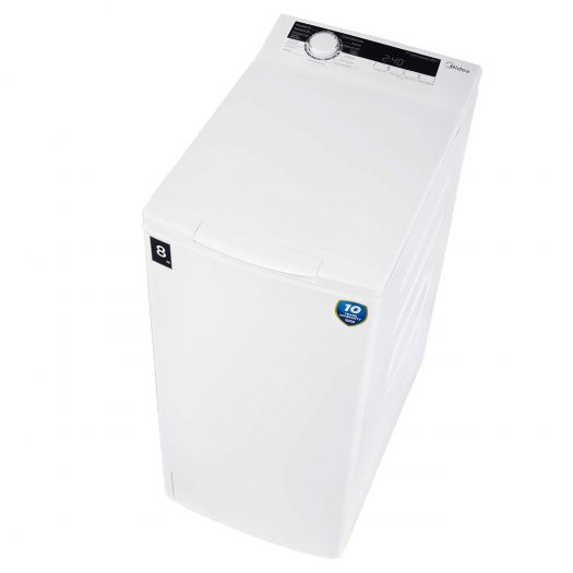 Стиральная машина автомат Midea MFE05W80B/W-RU 8кг, вертикальная, инверторная, белый